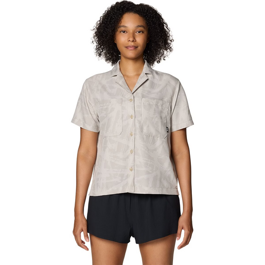 Mountain Hardwear - Sun Drift Cooling Short Sleeve Shirt - City Fog Brushstrokes Print