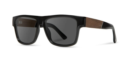 Camp Eyewear - Cliff - Black / Walnut; Grey Polarized