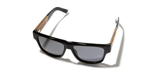 Camp Eyewear - Cliff - Black / Walnut; Grey Polarized