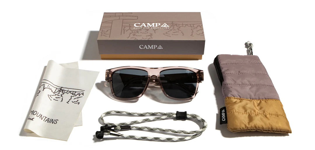 Camp Eyewear - Cliff - Dusk / Great Smoky Mountains Engraved; Grey Polarized