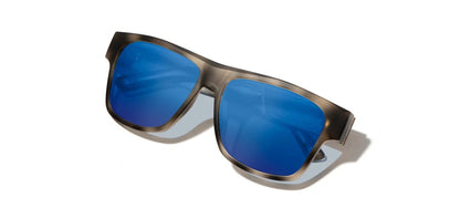 Camp Eyewear - Cliff - Matte Pearl Grey / Walnut; HD Plus Polarized Blue Flash