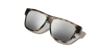 Camp Eyewear - Cliff - Matte Pearl Grey / Walnut; HD Plus Polarized Silver Mirror