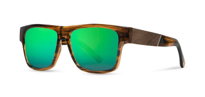 Camp Eyewear - Cliff - Tortoise / Walnut; HD Plus Polarized Green Flash