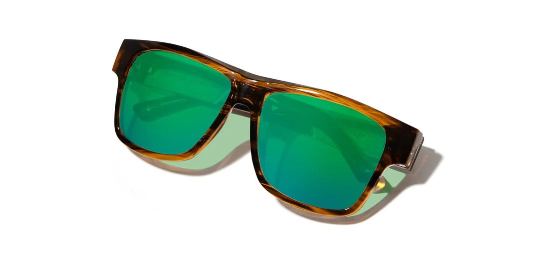 Camp Eyewear - Cliff - Tortoise / Walnut; HD Plus Polarized Green Flash