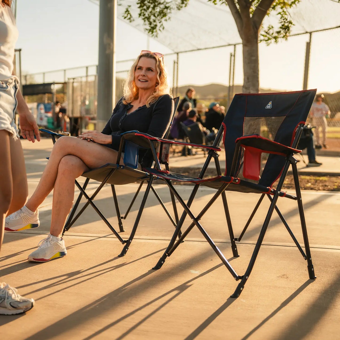 GCI Outdoors - Comfort Quad Chair - Indigo Red