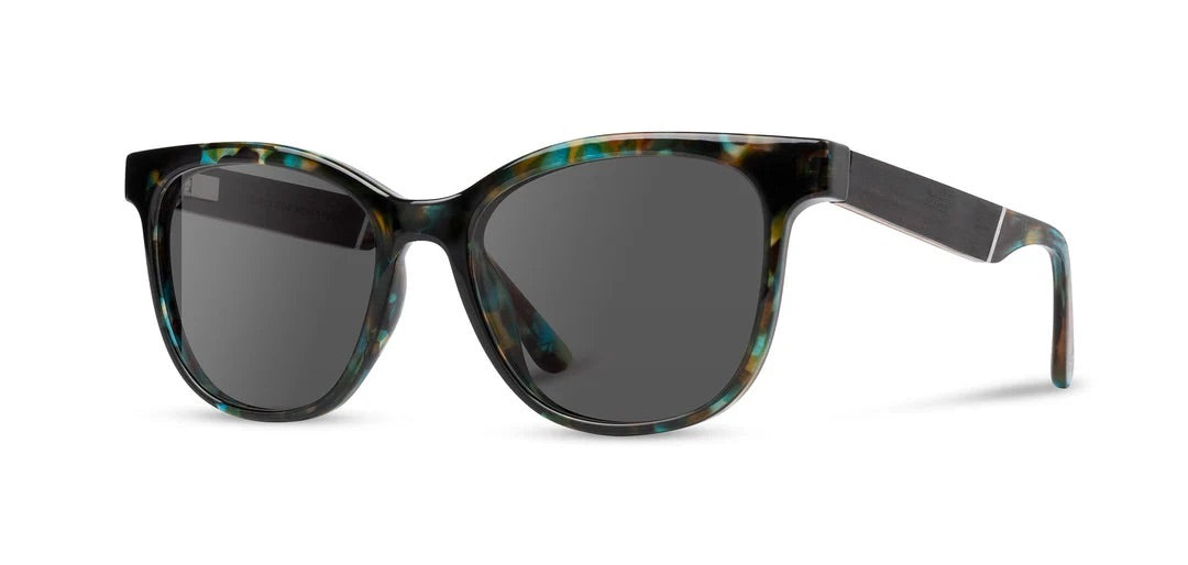Camp Eyewear - Cove - Blue Opal / Ebony; Basic Polarized Grey