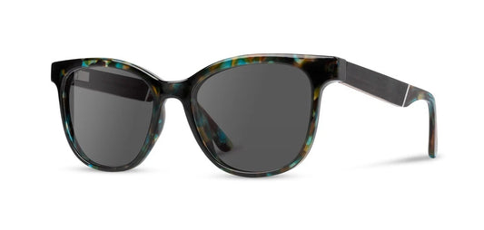 Camp Eyewear - Cove - Blue Opal / Ebony; Basic Polarized Grey