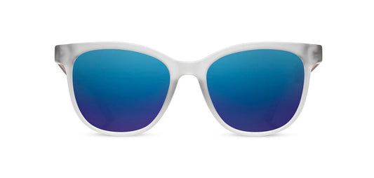 Camp Eyewear - Cove - Matte Crystal / Walnut; HD Plus Polarized Blue Flash