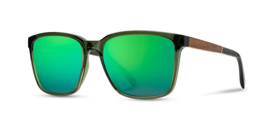 Camp Eyewear - Crag - Fern / Walnut; HD Plus Polarized Green Flash