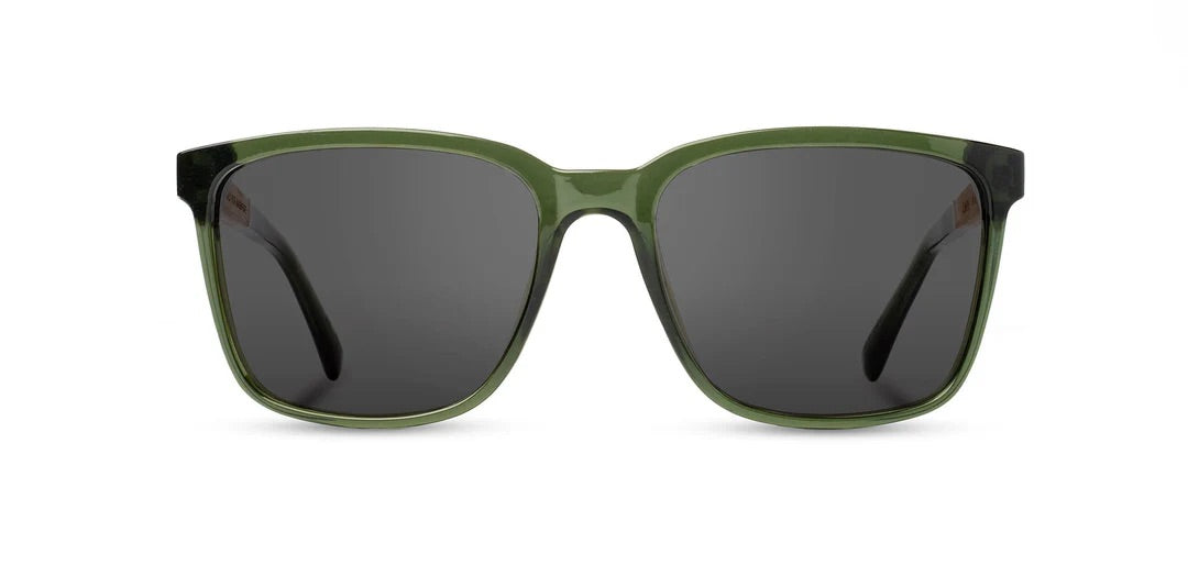 Camp Eyewear - Crag - Fern / Walnut; Basic Polarized Grey