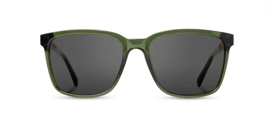Camp Eyewear - Crag - Fern / Walnut; Basic Polarized Grey