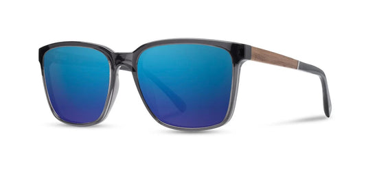 Camp Eyewear - Crag - Fog / Walnut; HD Plus Polarized Blue Flash
