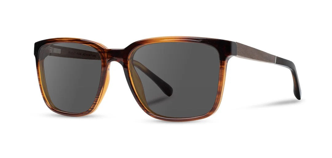 Camp Eyewear - Crag - Tortoise / Walnut; Basic Polarized Grey