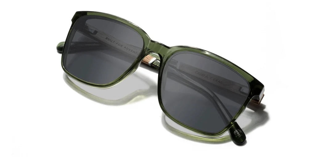 Camp Eyewear - Crag - Fern / Walnut; Basic Polarized Grey