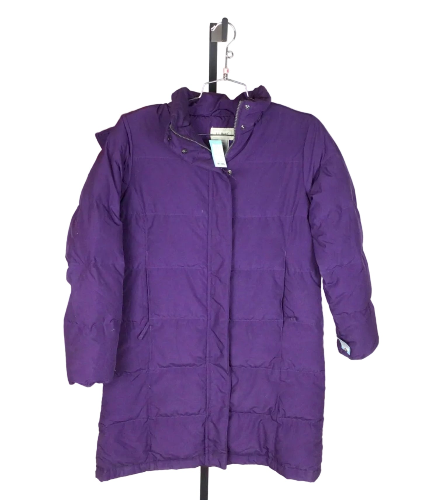 LL BEAN LONG DOWN COAT WMN SM PURPLE
