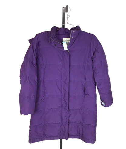 LL BEAN LONG DOWN COAT WMN SM PURPLE