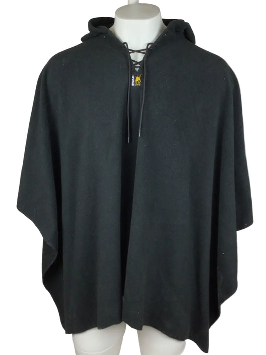 Swazi Fleece Poncho Men OS Black