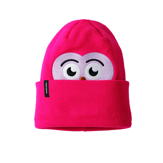 Kids Owlet Beanie - Hot Pink