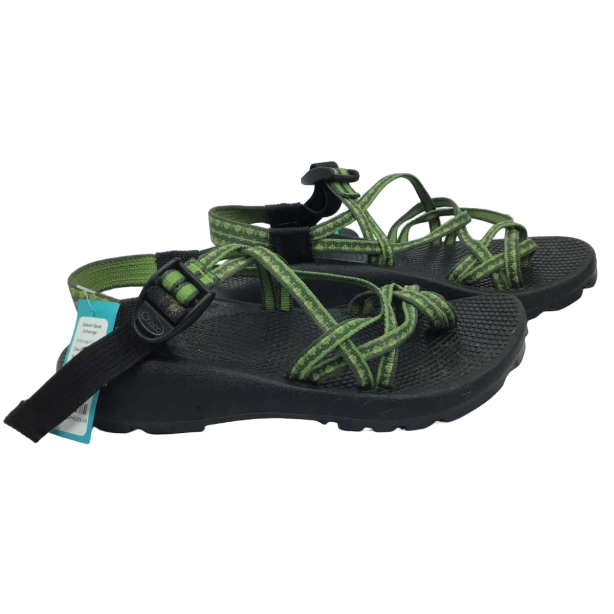 Chaco Sandals W 7 Blk/Grn