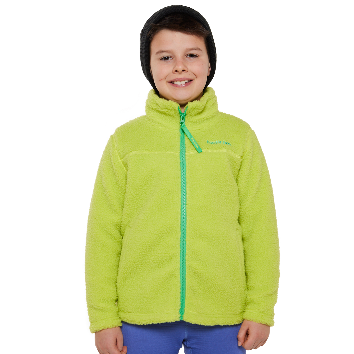 Kids Eyas Popcorn Fleece Jacket - Lime Punch