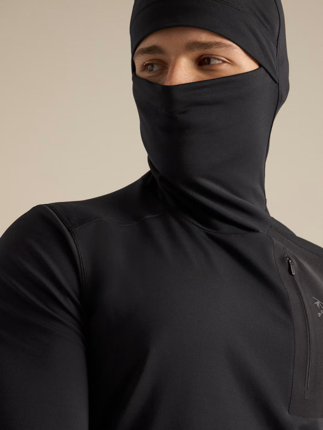 Arc'teryx - Rho LT Zip Neck Mens - Black