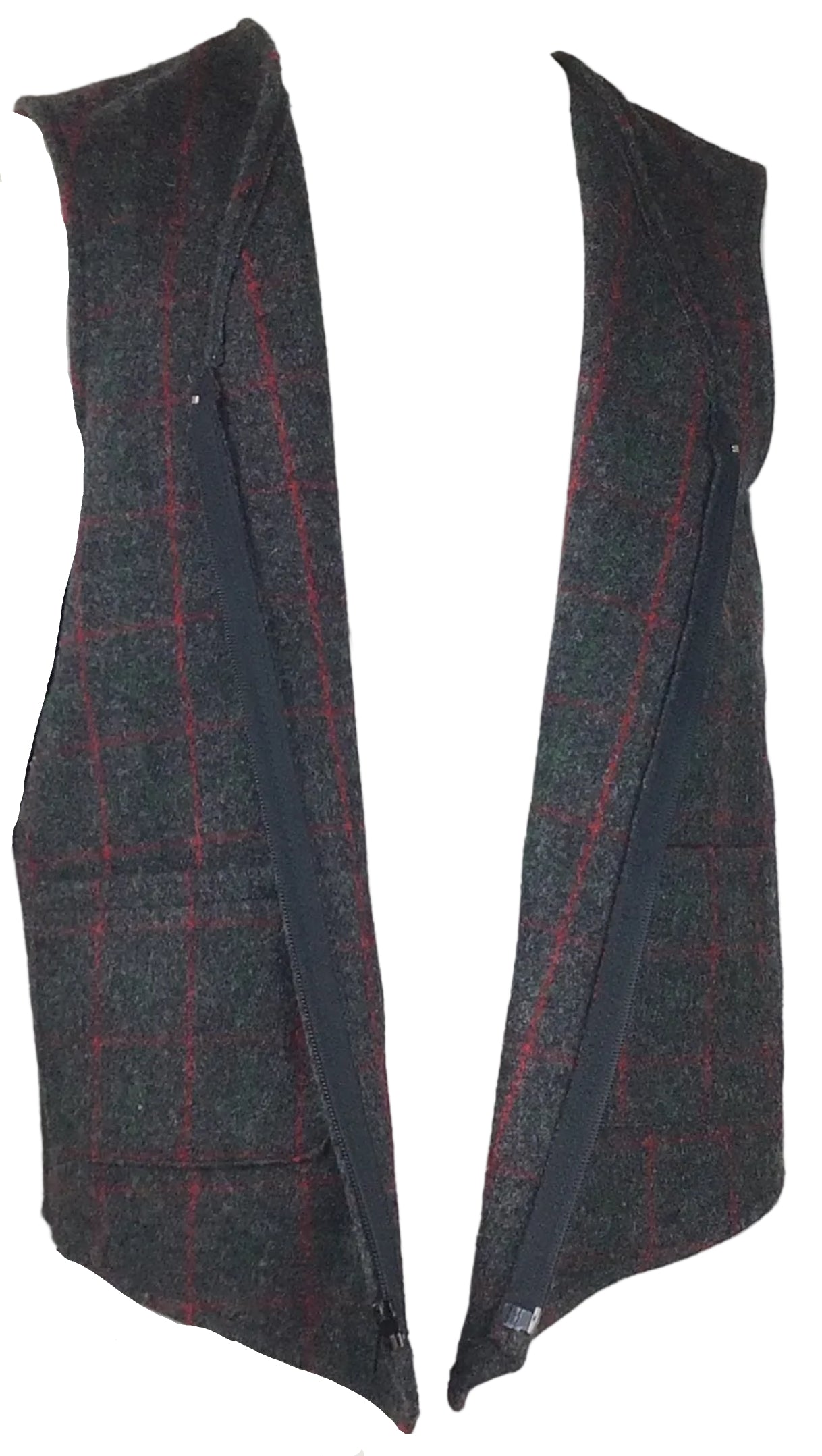 Johnson Woolen Mill Wool Vest Men XXL/Tall Grey/Red