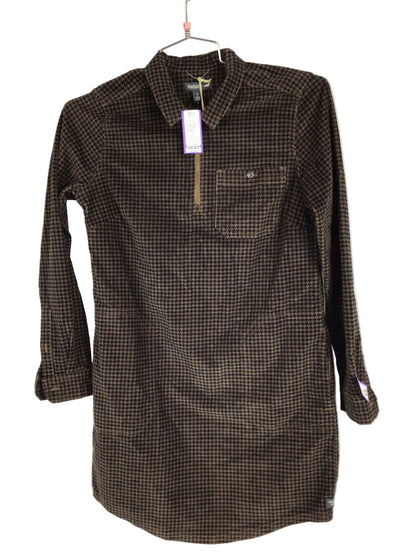 Toad & Co Cruiser Cord Popover Dress W Sm Chestnut Houndstooth