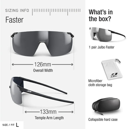 Julbo - Faster - Matte Translucent Black REACTIV 1 3 Light Amplifier