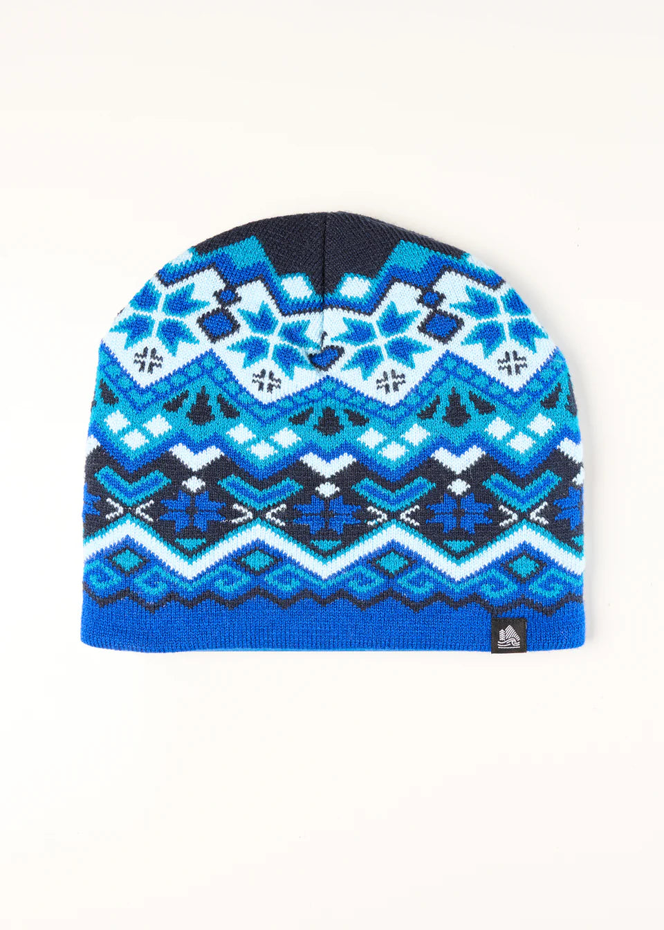 4T2D - Fair Isle Knit Beanie - Blue