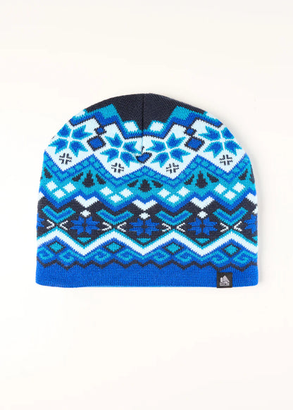 4T2D - Fair Isle Knit Beanie - Blue