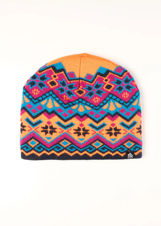 4T2D - Fair Isle Knit Beanie - Orange