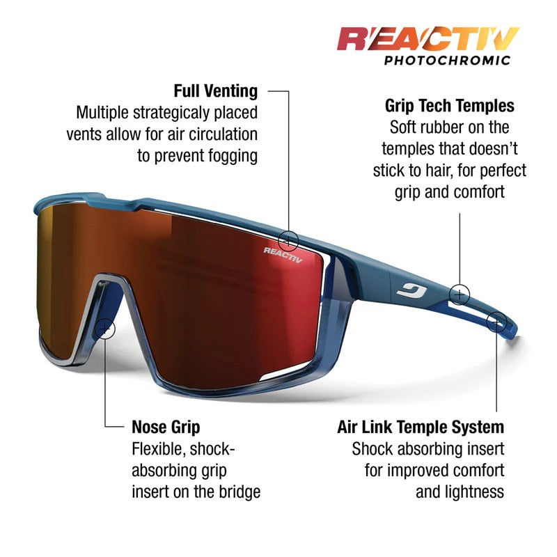 Julbo - Fury - Blue/Translucent Blue REACTIV 0 3 High Contrast