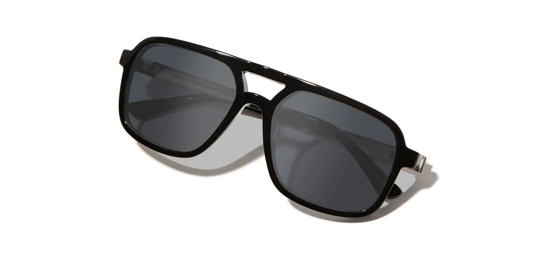 Camp Eyewear - Glacier - Black / Walnut; HD Plus Polarized Grey