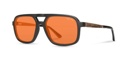 Camp Eyewear - Glacier - Matte Black / Smokey Bear; HD Plus Polarized Amber