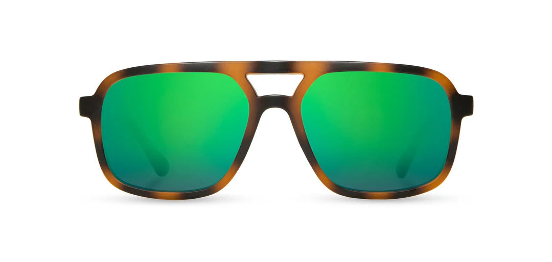 Camp Eyewear - Glacier - Matte Tortoise / Walnut; HD Plus Polarized Green Flash