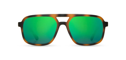 Camp Eyewear - Glacier - Matte Tortoise / Walnut; HD Plus Polarized Green Flash