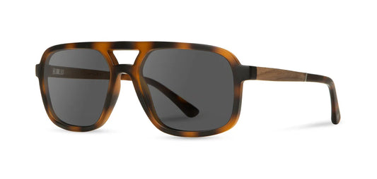Camp Eyewear - Glacier - Matte Tortoise / Walnut; HD Plus Polarized Grey