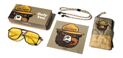 Camp Eyewear - Glacier - Moss / Smokey Bear; Yellow Polarized