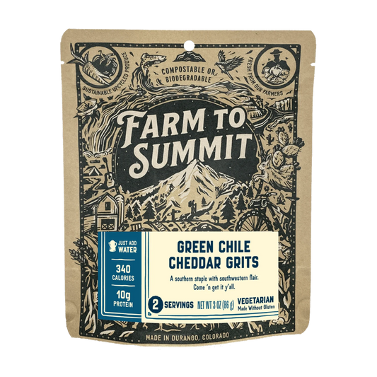 Farm to Summit - Green Chile Cheddar Grits