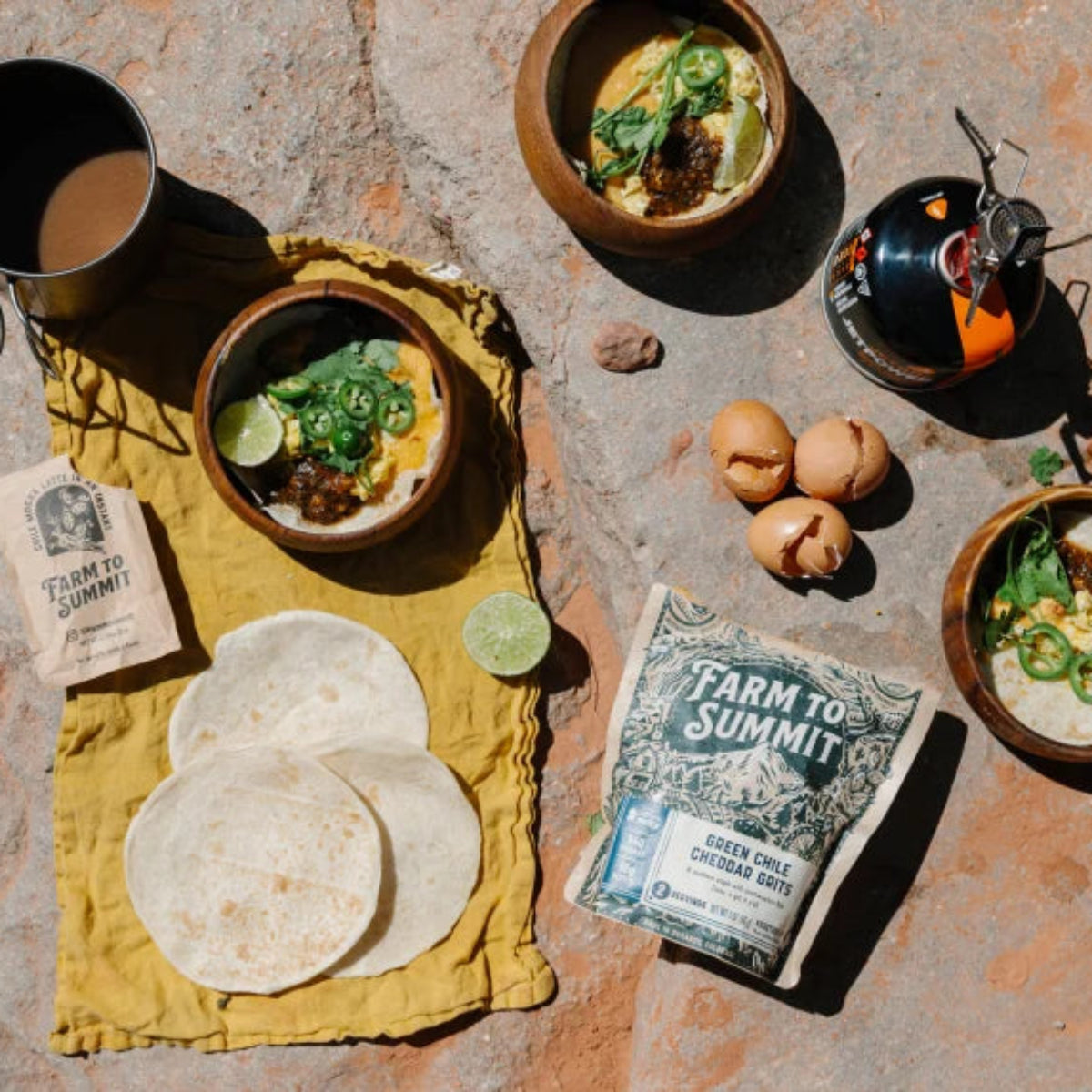 Farm to Summit - Green Chile Cheddar Grits