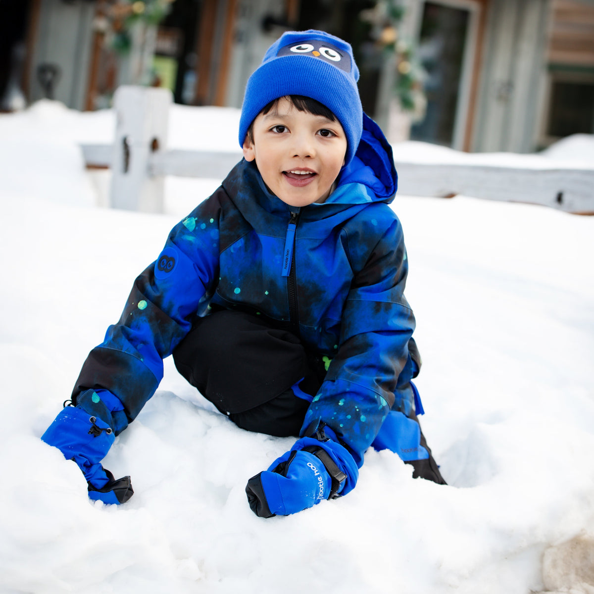 Kids Owlet Beanie - Vivid Blue