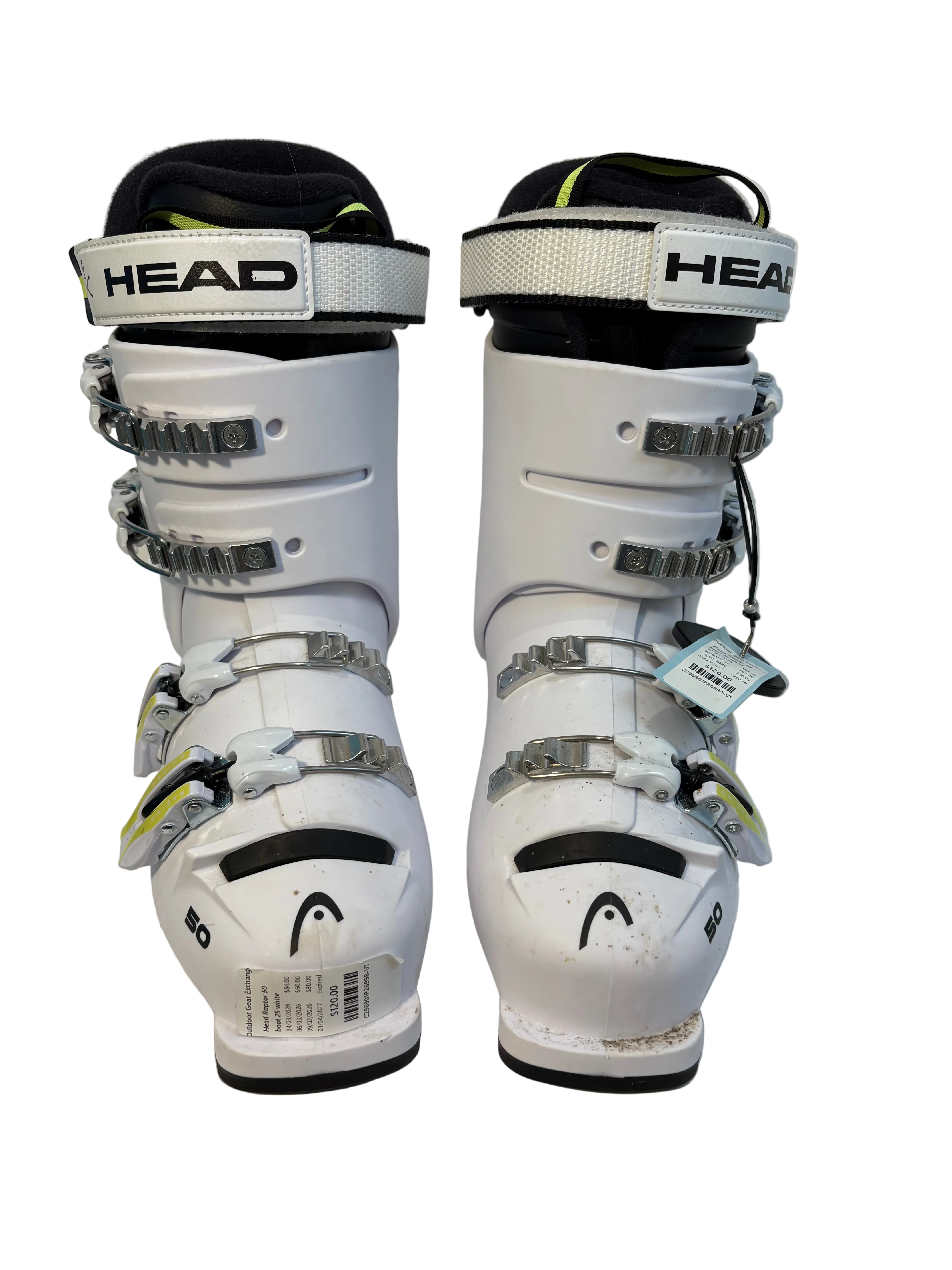 Head - Raptor 50 Ski Boots - Kids' - 25 - White – Outdoor Gear Exchange