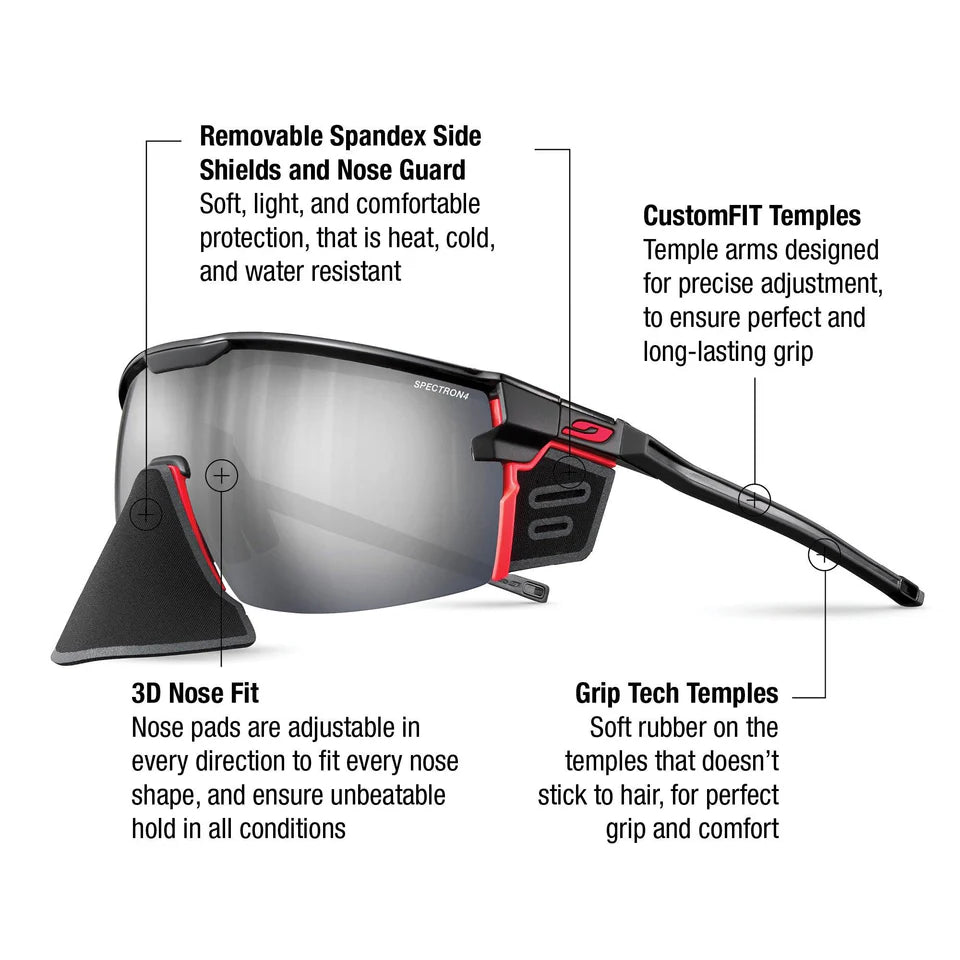 Julbo - Ultimate Cover - Black/Fluorescent Orange Matte Spectron 4