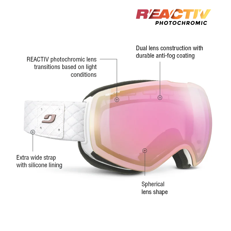 Julbo - Shadow Goggle - White; REACTIV 1 3 High Contrast