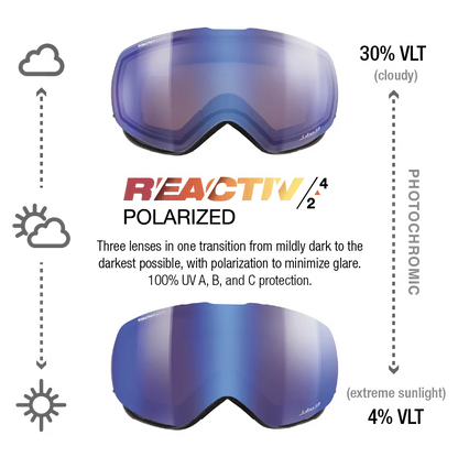 Julbo - Shadow Goggle - Blue; REACTIV 2 4 Polarized