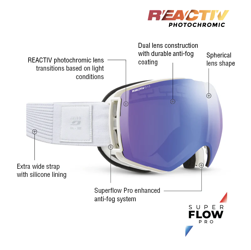 Julbo - Lightyear Goggle - White; REACTIV 1 3 High Contrast