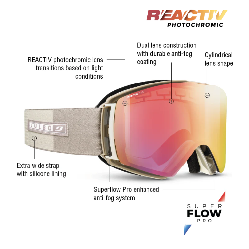 Julbo - Launcher Goggle - Champagne; REACTIV 1 3 High Contrast