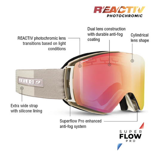 Julbo - Launcher Goggle - Champagne; REACTIV 1 3 High Contrast