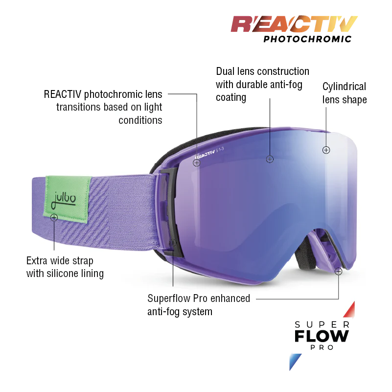 Julbo - Launcher Goggle - Purple; REACTIV 1 3 High Contrast