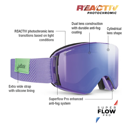 Julbo - Launcher Goggle - Purple; REACTIV 1 3 High Contrast